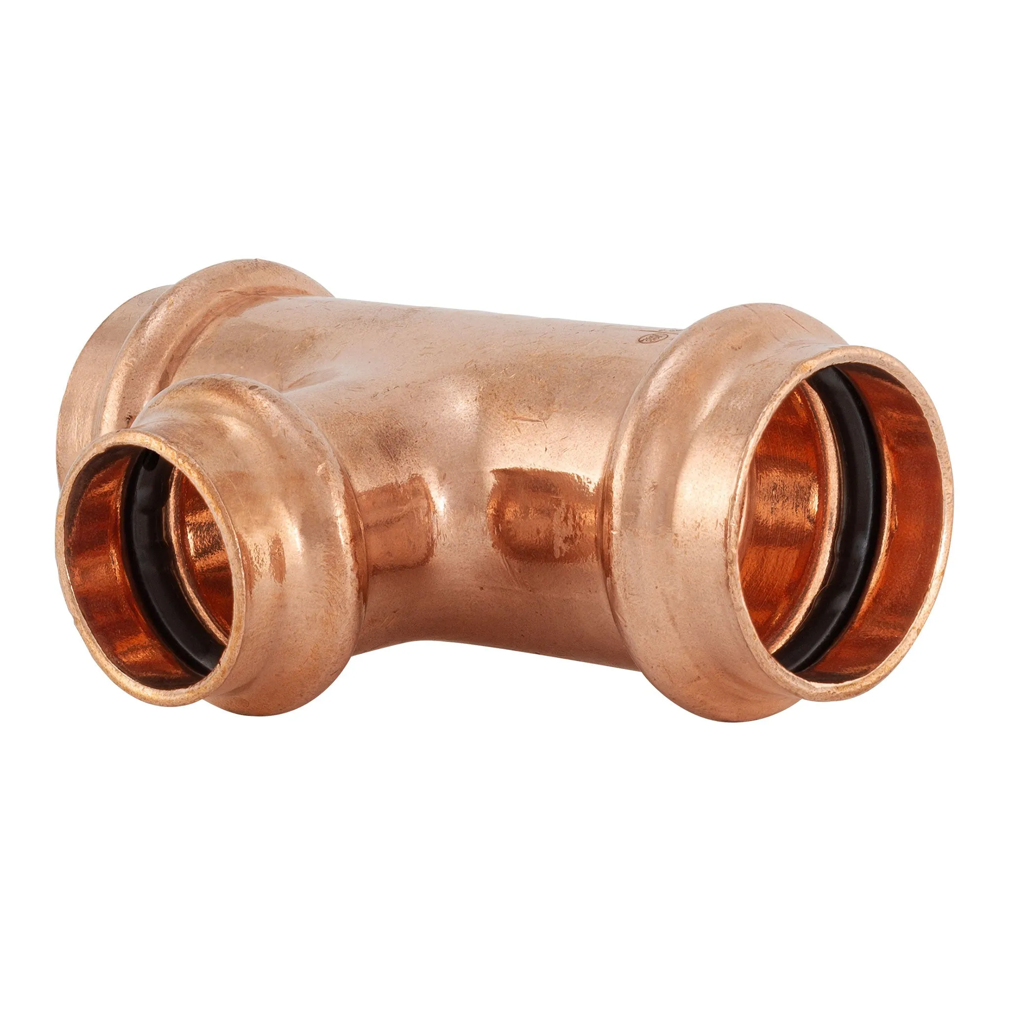 1" x 1" x 3/4" Press Copper Reducing Tee P x P x P Low Lead ProPress Compatible