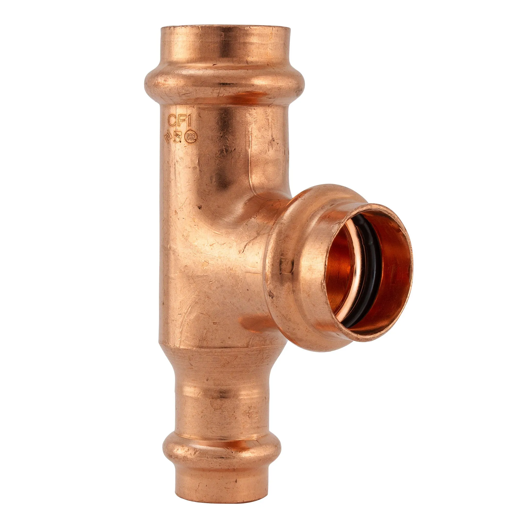 3" x 1-1/2" x 3" Press Copper Reducing Tee P x P x P Low Lead ProPress Compatible