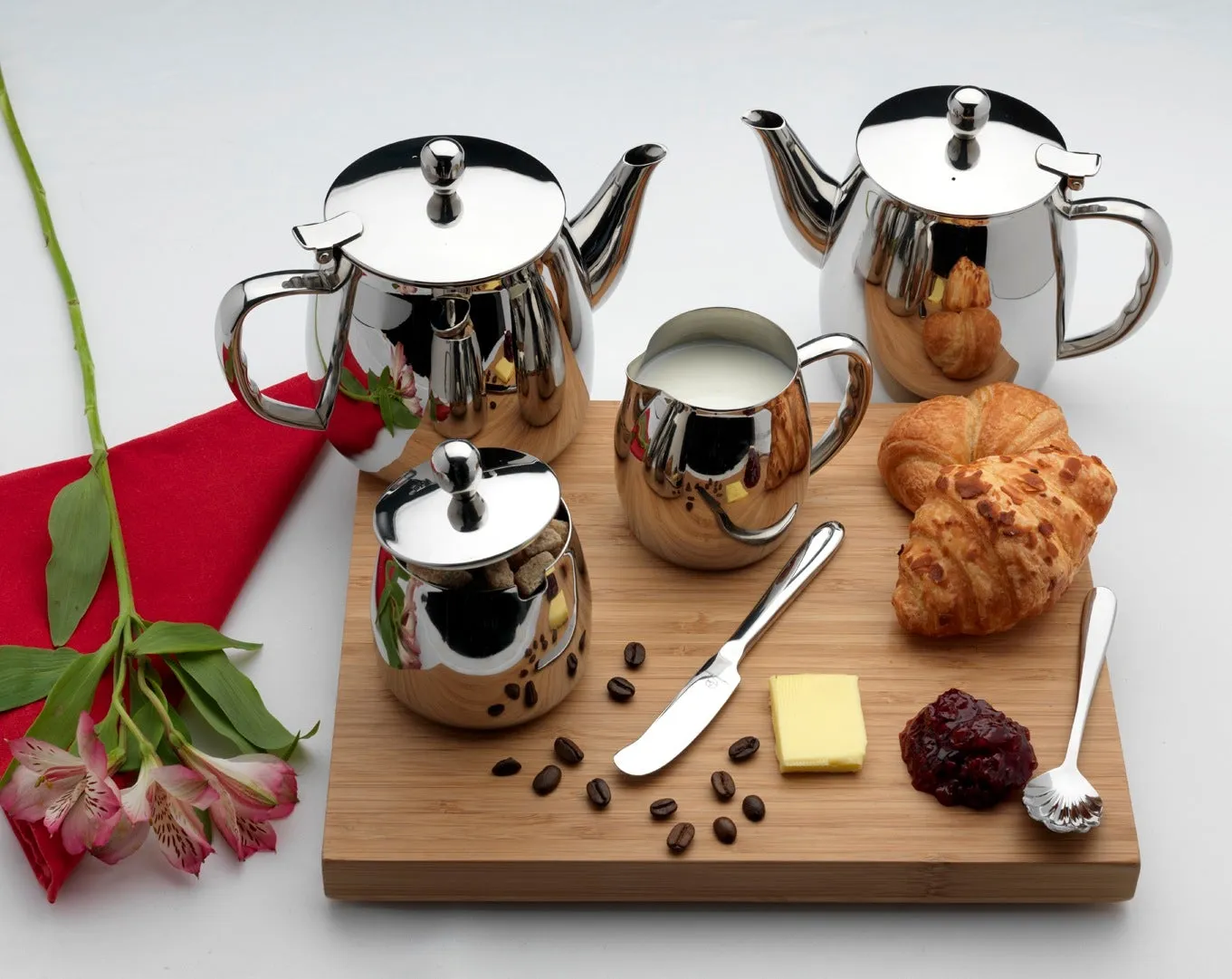 6 Cup Straight Sided Cafetiere, Mirror