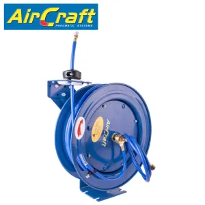 AIR HOSE REEL 8 X12MM PU HOSE 15M WITH 1/4'BSP FITTING METAL CASE
