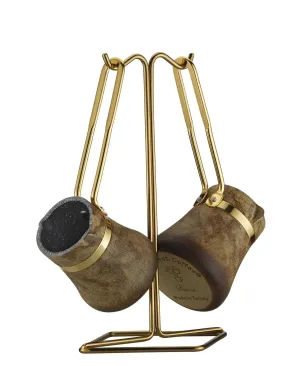 Brioni Royal Stone 3 Piece Granite Coffee Pot Set - Tiger & Gold