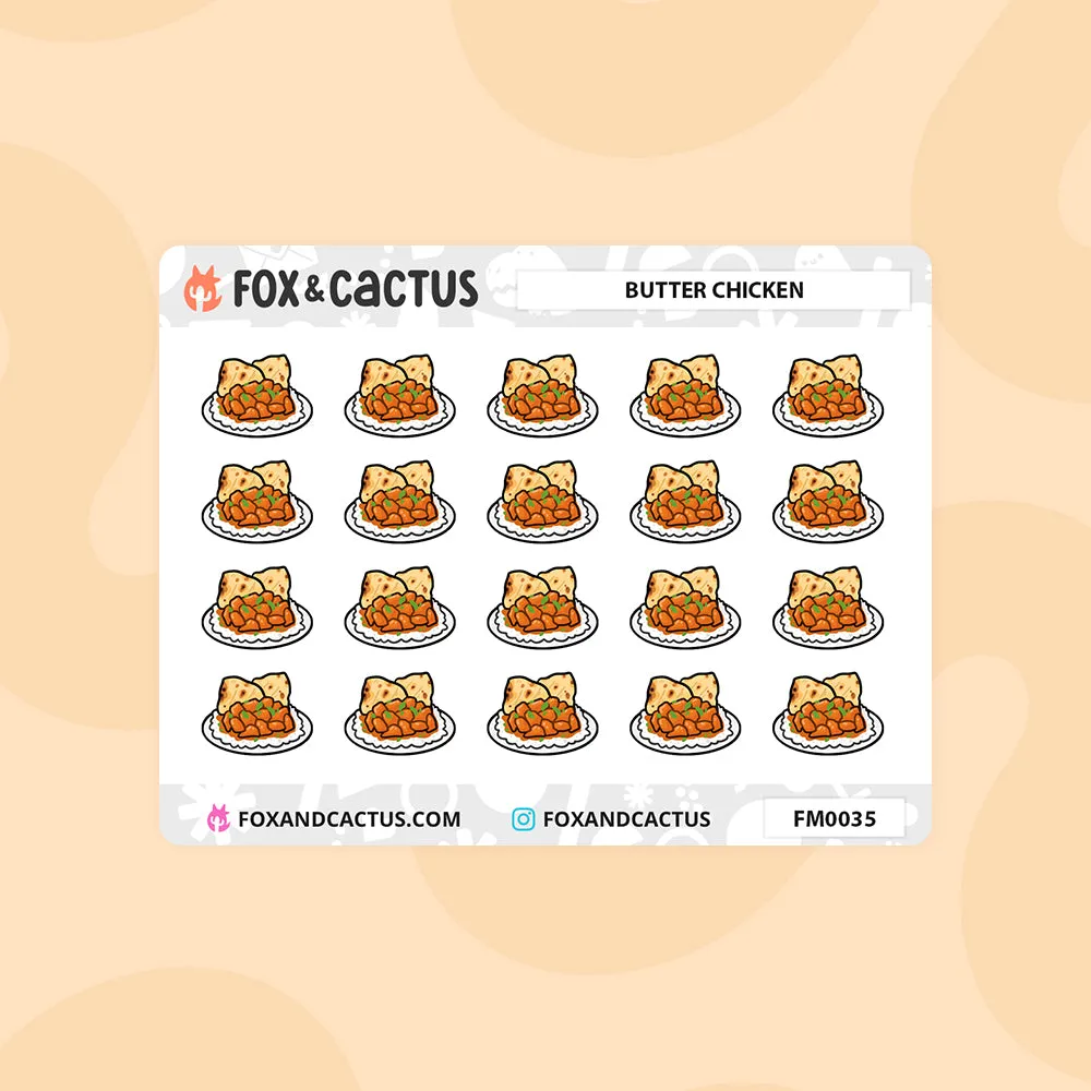 Butter Chicken (Mini Sheet) Stickers
