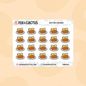 Butter Chicken (Mini Sheet) Stickers