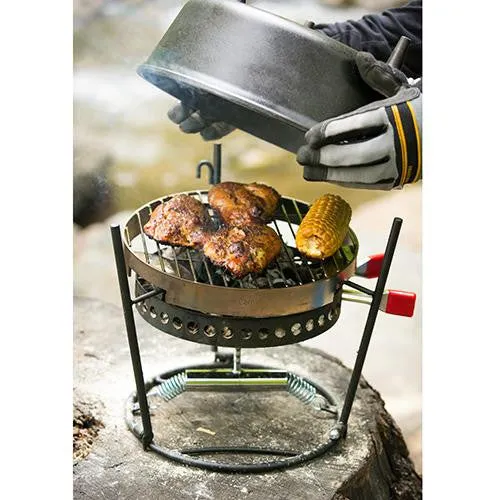 Combo Set - 4 Piece,  Lid Lifter-Charcoal Holder-Flip Grill-Kick Stand