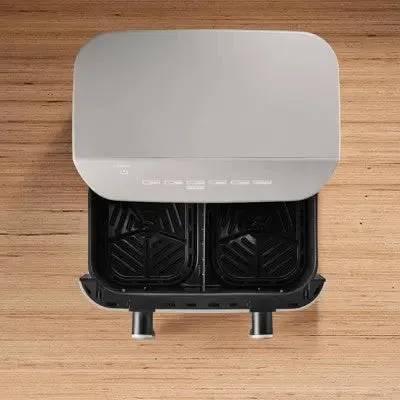 CruxGG 10qt Dual Basket Tri-Zone Air Fryer Gray