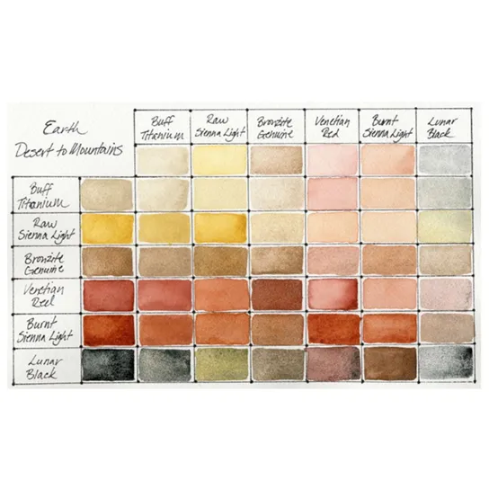 Daniel Smith Earth 6pc Half Pan Set