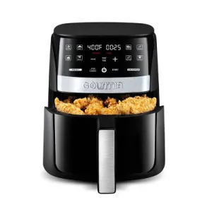 Digital 3Qt Air Fryer with Guided Cooking Prompts – Sleek Black & Stainless Steel Finish for Effortless and Healthy Cooking