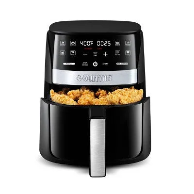 Digital 3Qt Air Fryer with Guided Cooking Prompts – Sleek Black & Stainless Steel Finish for Effortless and Healthy Cooking