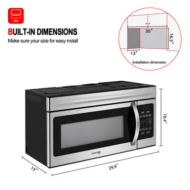 Gasland Chef 30'' Over-the-Range Microwave Oven - Silvery
