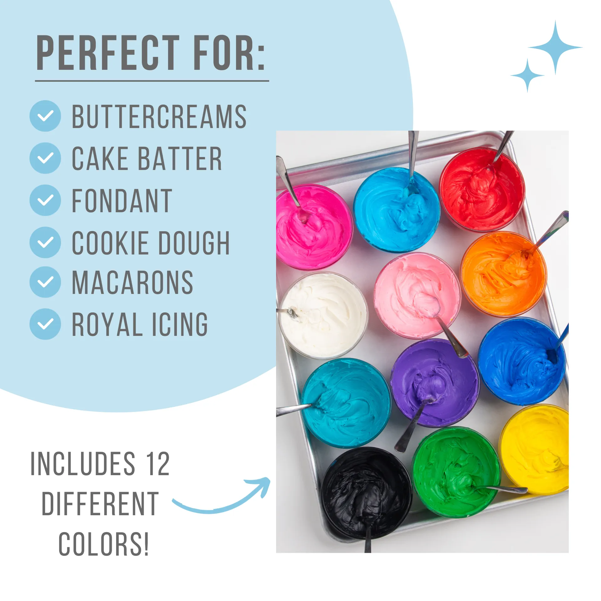 Gel Food Color - 12 Pack