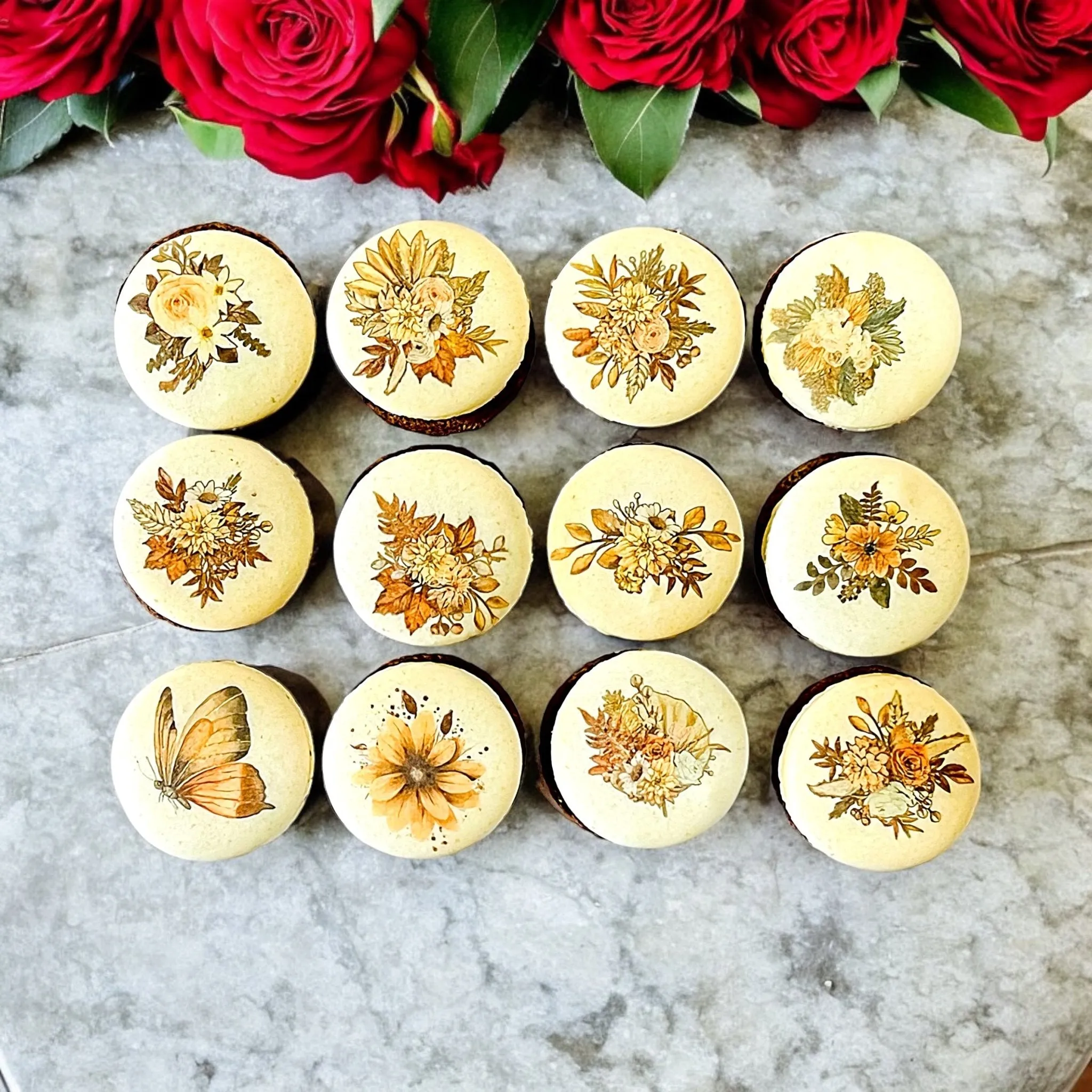 Harvest Dreams Collection | Autumn Blooms French Macarons