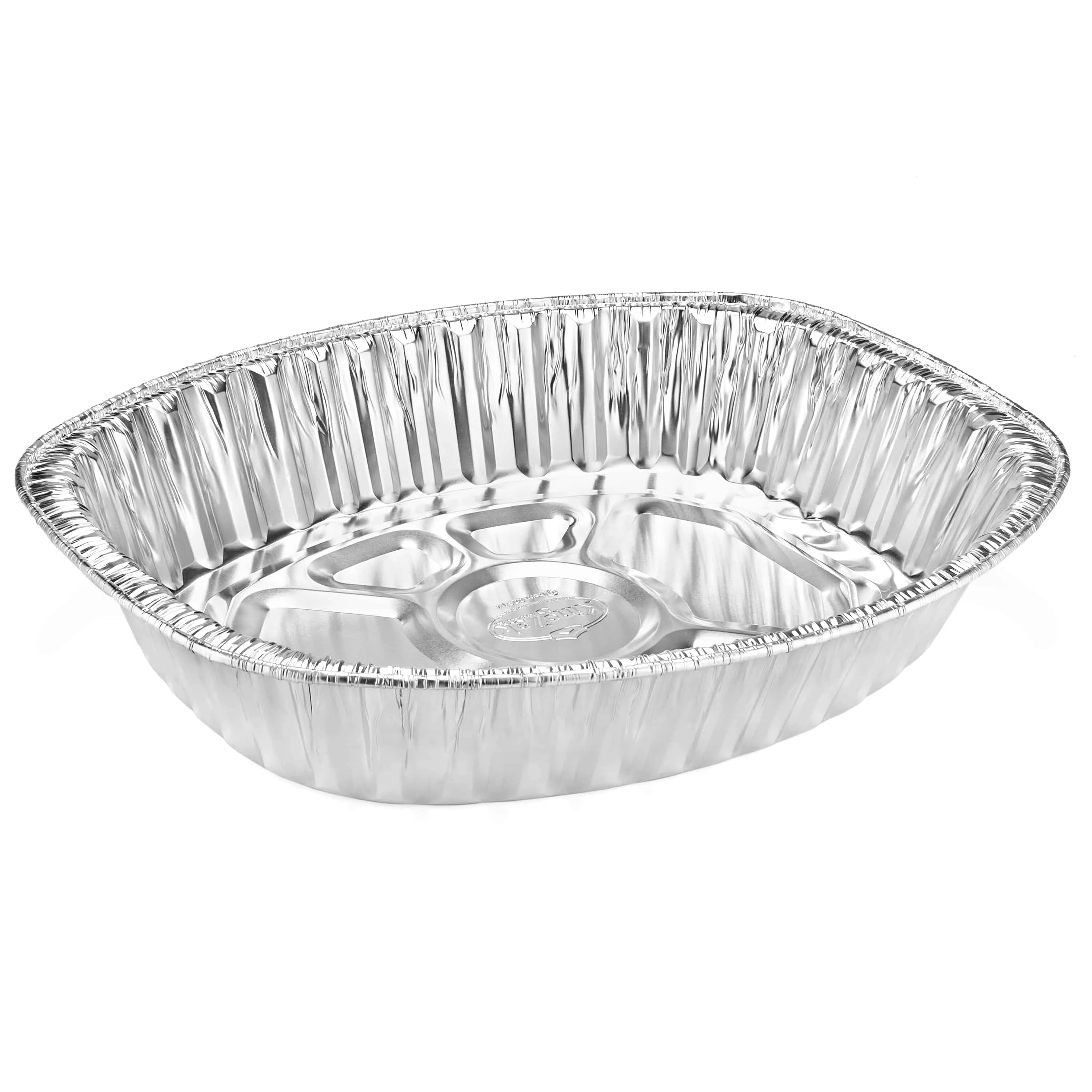 Heavy Duty Aluminum Foil Large Oval Roaster 17.75" L X 13.75" W X 3.25" D [100 Count]