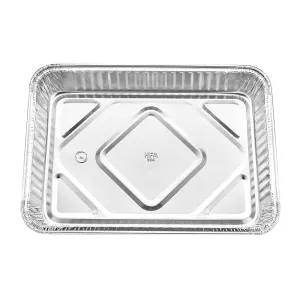 Heavy Duty Aluminum Foil Oblong Cake Pan 13" L X 9" W X 1.875" D [100 Count]