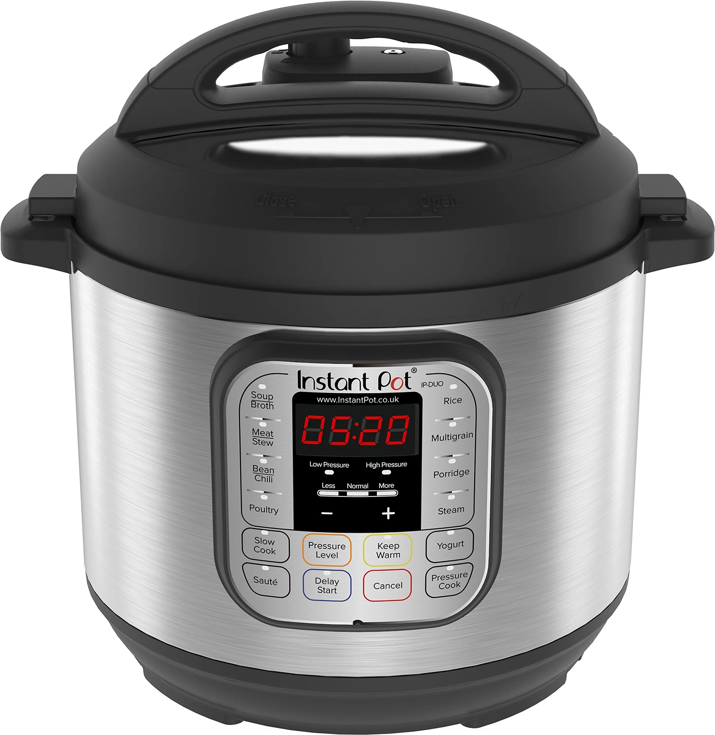 Instant Pot Duo 7-in-1 Electric Pressure Cooker, 6 Qt, 5.7 Litre, 1000 W, Brushed Stainless Steel/Black