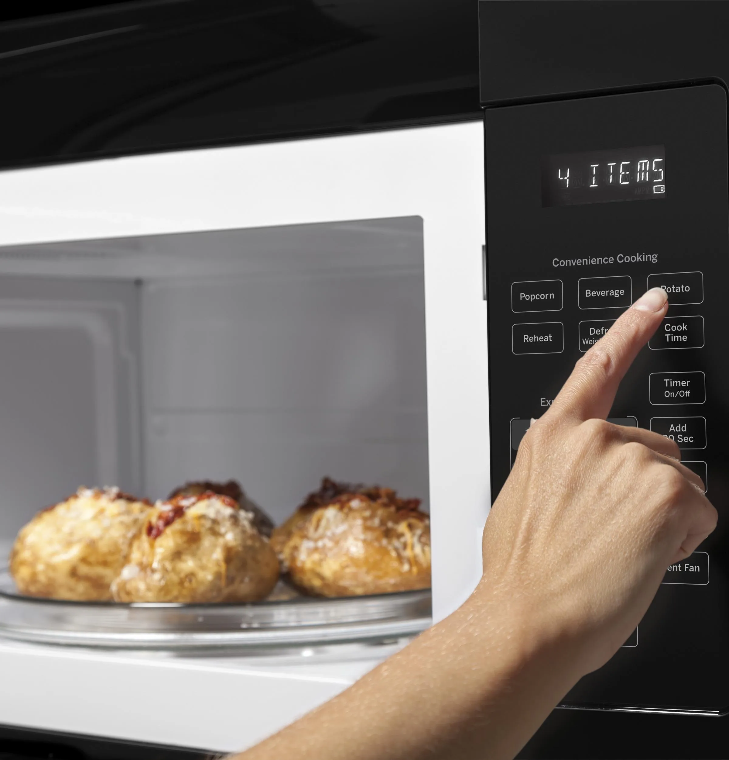 JVM3160DFBB GE® 1.6 Cu. Ft. Over-the-Range Microwave Oven