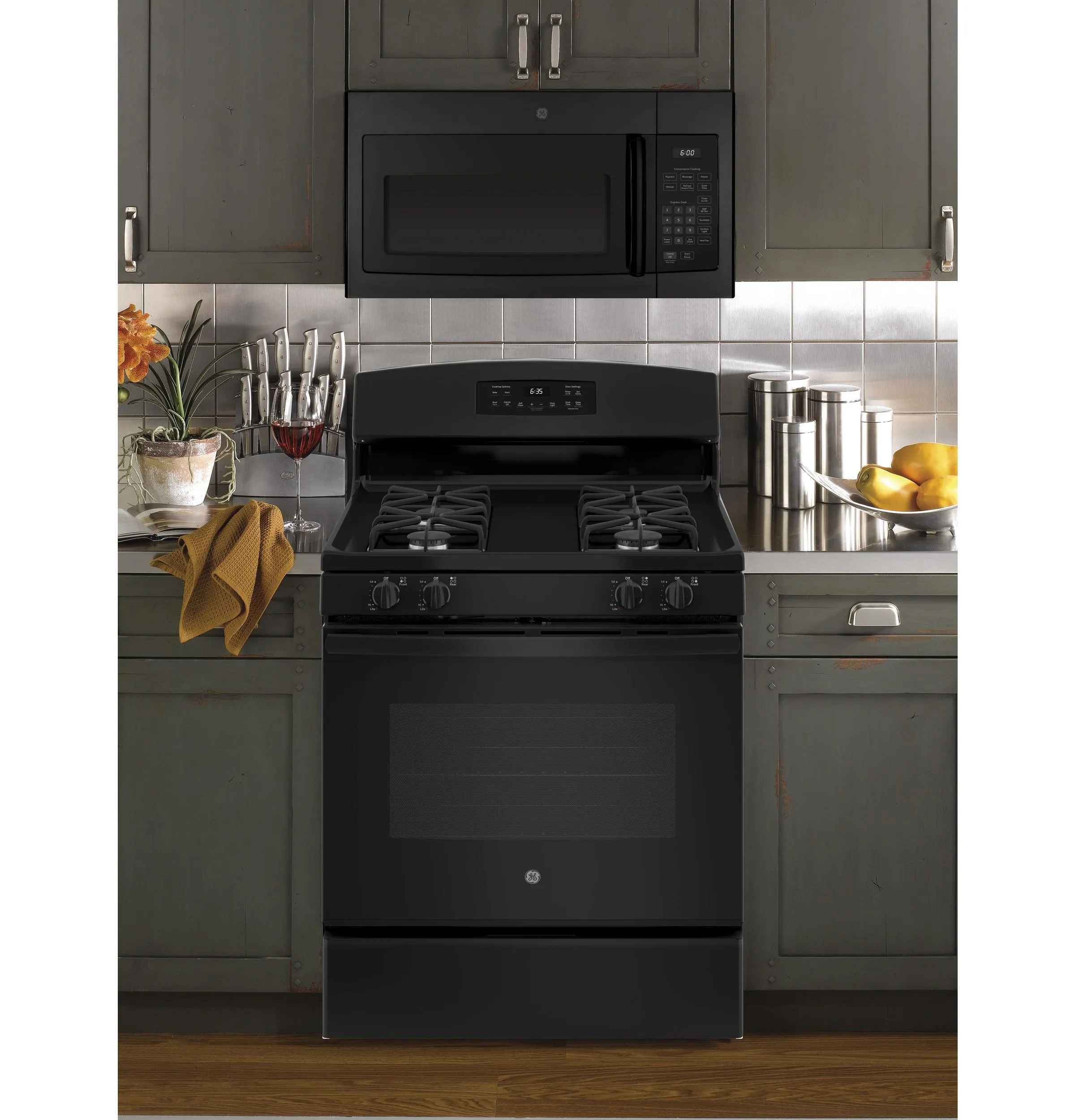 JVM3160DFBB GE® 1.6 Cu. Ft. Over-the-Range Microwave Oven