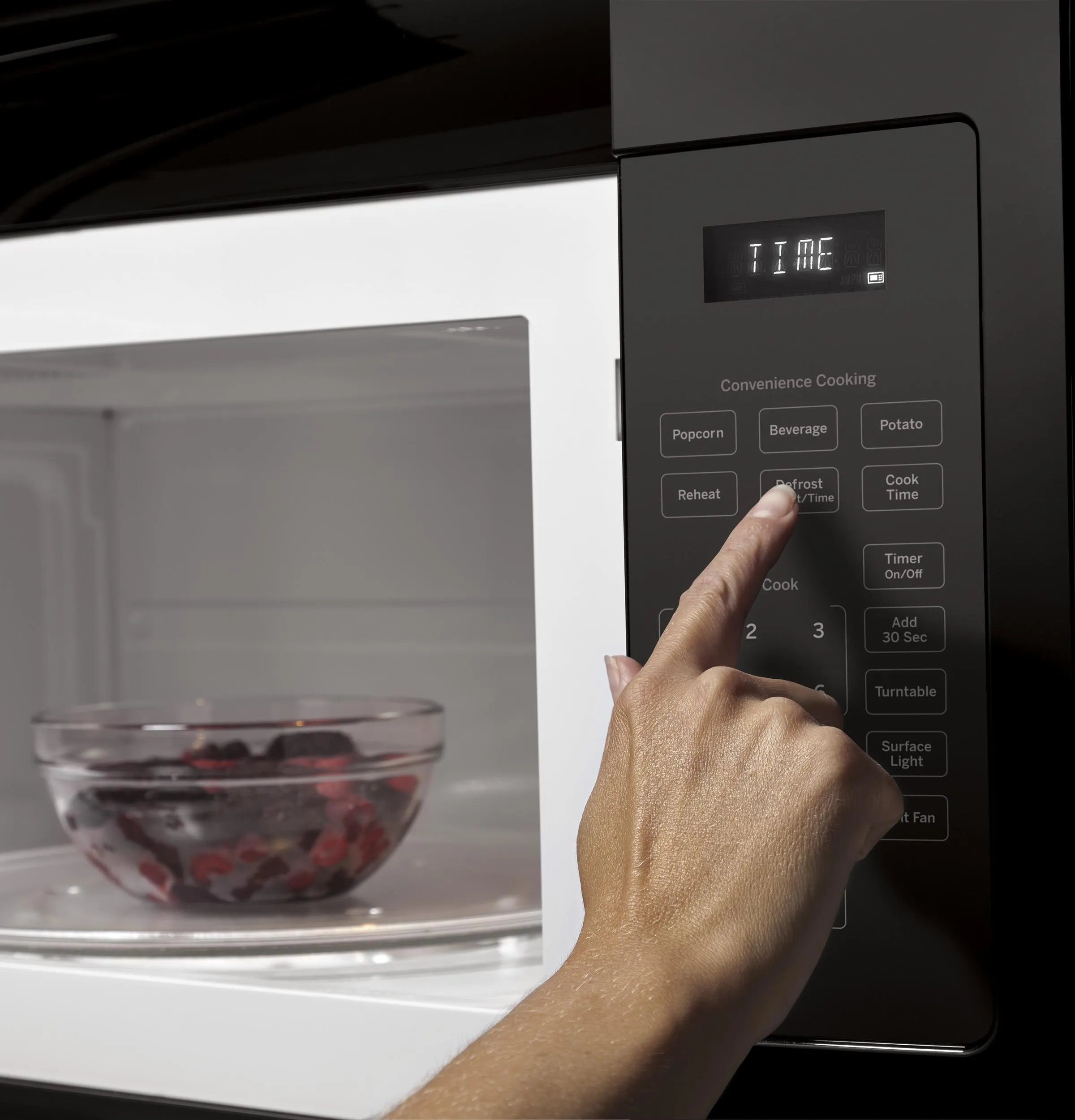 JVM3160DFBB GE® 1.6 Cu. Ft. Over-the-Range Microwave Oven