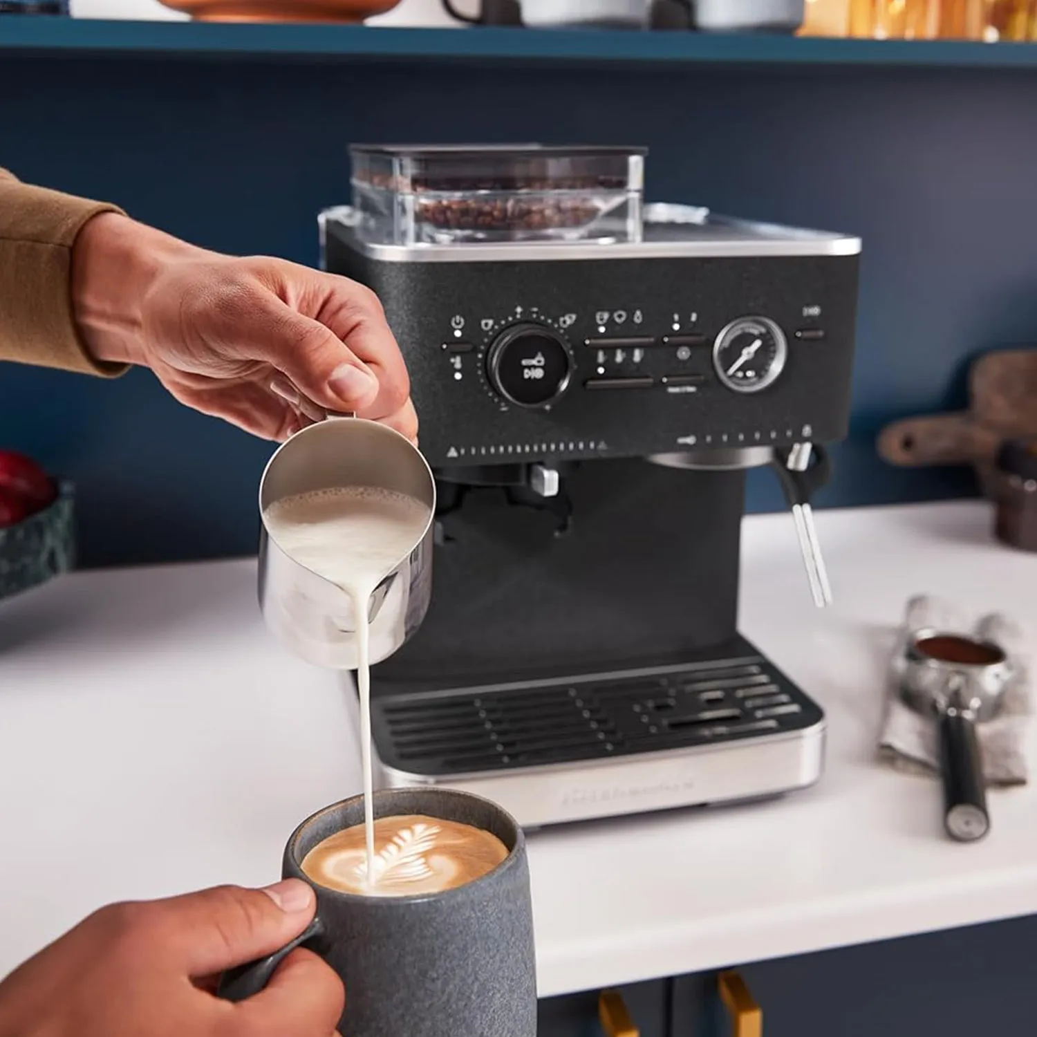 KitchenAid Semi-Automatic Espresso Machine, Black #KES6551BK