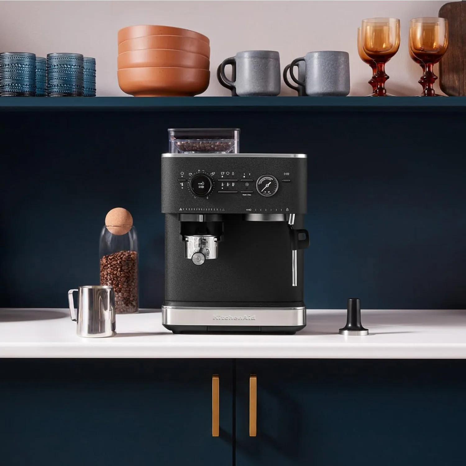 KitchenAid Semi-Automatic Espresso Machine, Black #KES6551BK