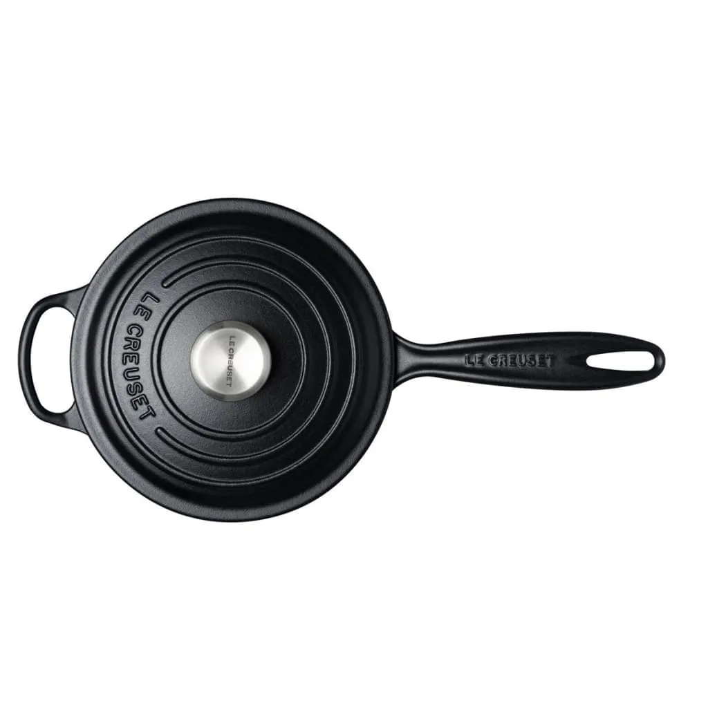 Le Creuset Signature Cast Iron Saucepan Satin Black