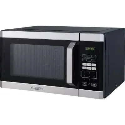 New - BLACK DECKER 0.9 cu ft 900W Microwave Oven - Stainless Steel
