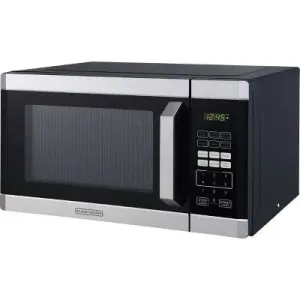 New - BLACK DECKER 0.9 cu ft 900W Microwave Oven - Stainless Steel