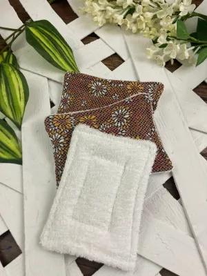 New Fall Color Bursts Reusable Kitchen Sponges- Perfect for cleaning dishes, counters and Cast Iron Pots. Mesh side for extra cleaning power.