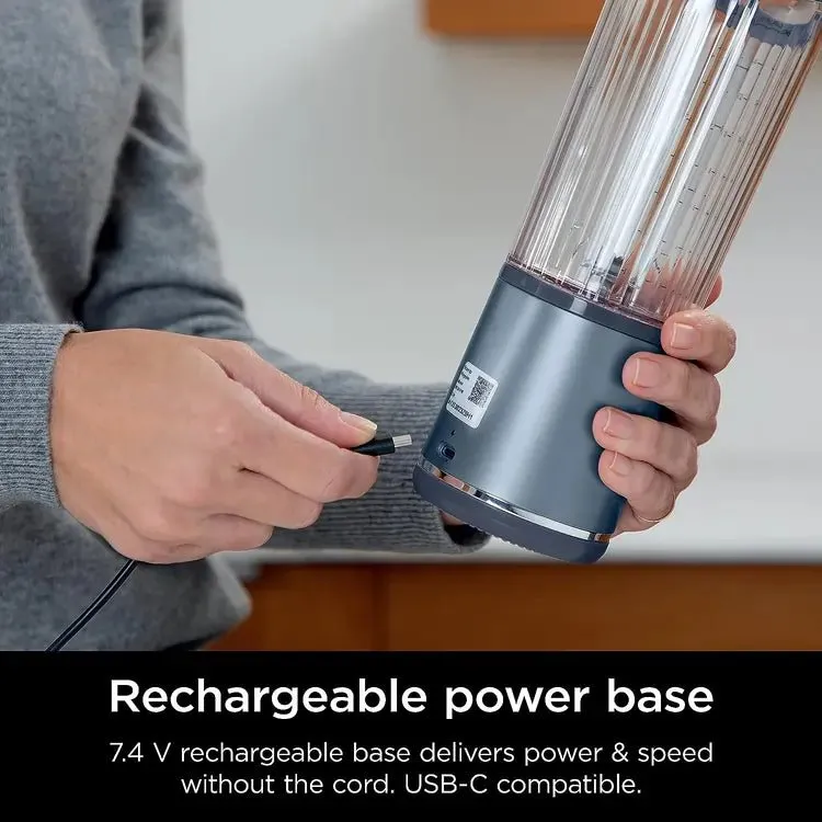 Ninja Blast BC151UKNV Cordless Portable Blender, Denim Blue