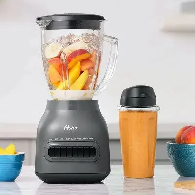 Open Box - Oster Easy-to-Clean Blender Glass Jar with 20 oz. Blend-n-Go Cup