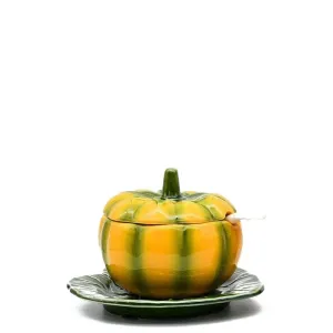 Pot en céramique en forme de citrouille - 15cm