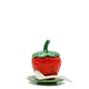 Pot en céramique en forme de fraise - 15cm