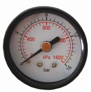 PRESSURE GAUGE 50MM REAR 1/4'