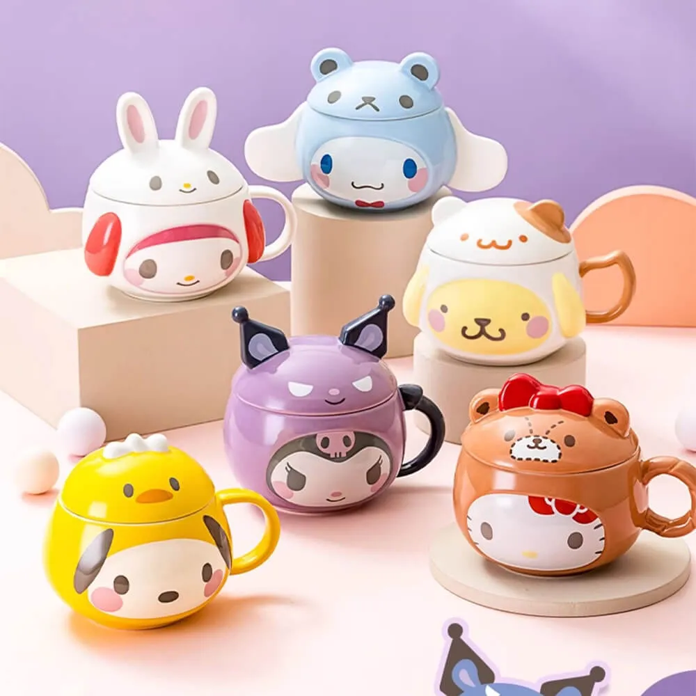 Sanrio Cute Embossed Mug with Lid