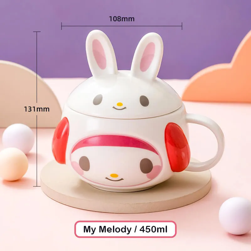 Sanrio Cute Embossed Mug with Lid