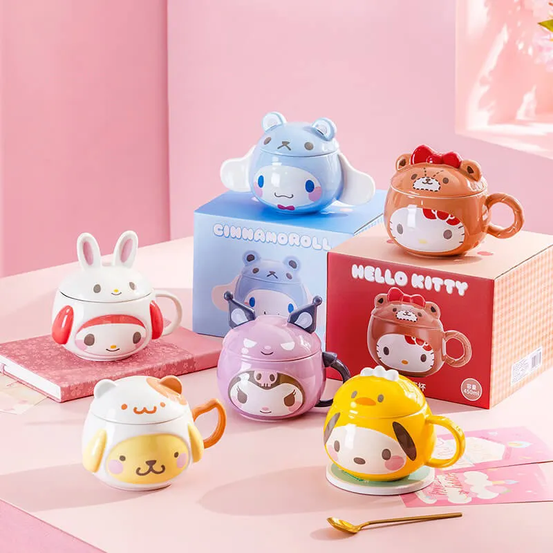 Sanrio Cute Embossed Mug with Lid