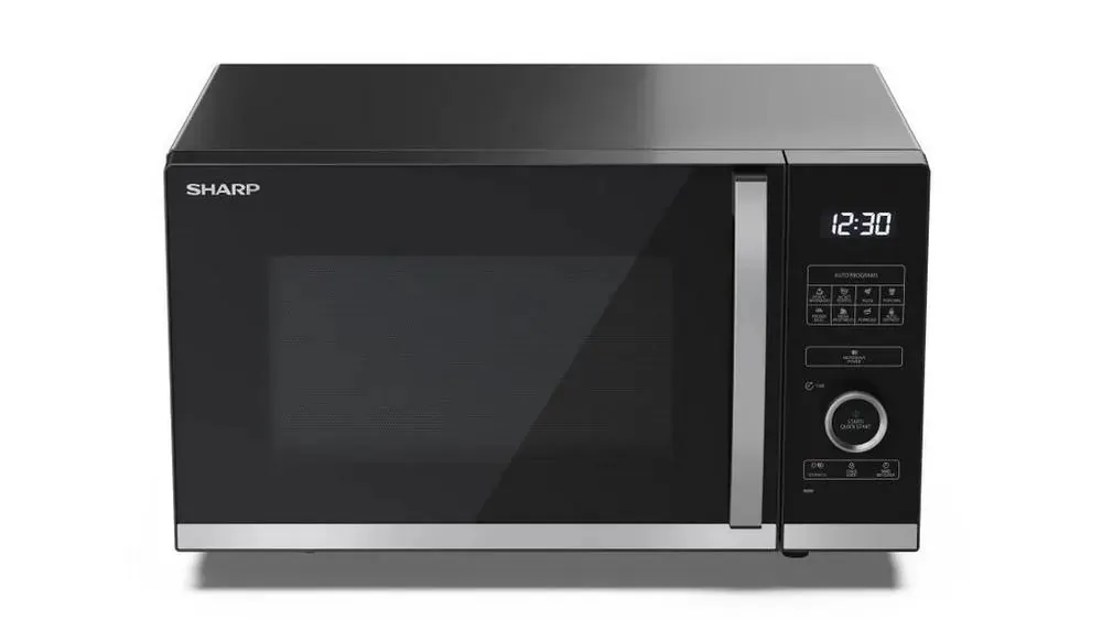 Sharp YCQS254AUB 900W 25 Litre Flatbed Microwave Oven, Black