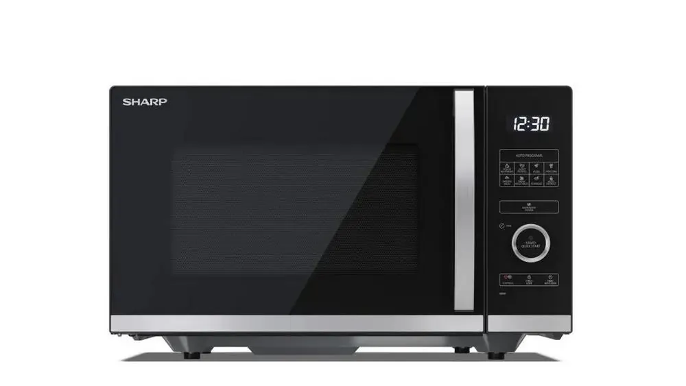 Sharp YCQS254AUB 900W 25 Litre Flatbed Microwave Oven, Black