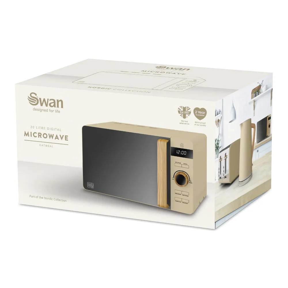 Swan 20L Nordic Digital Microwave