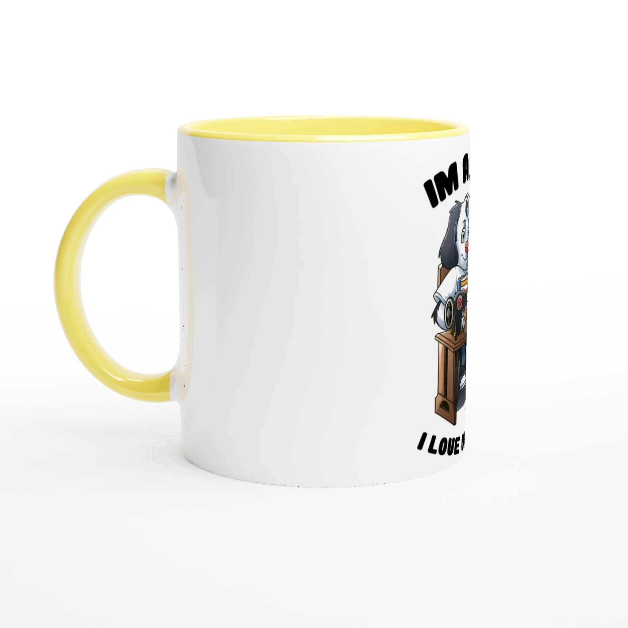 White 11oz Ceramic Mug with Color Inside