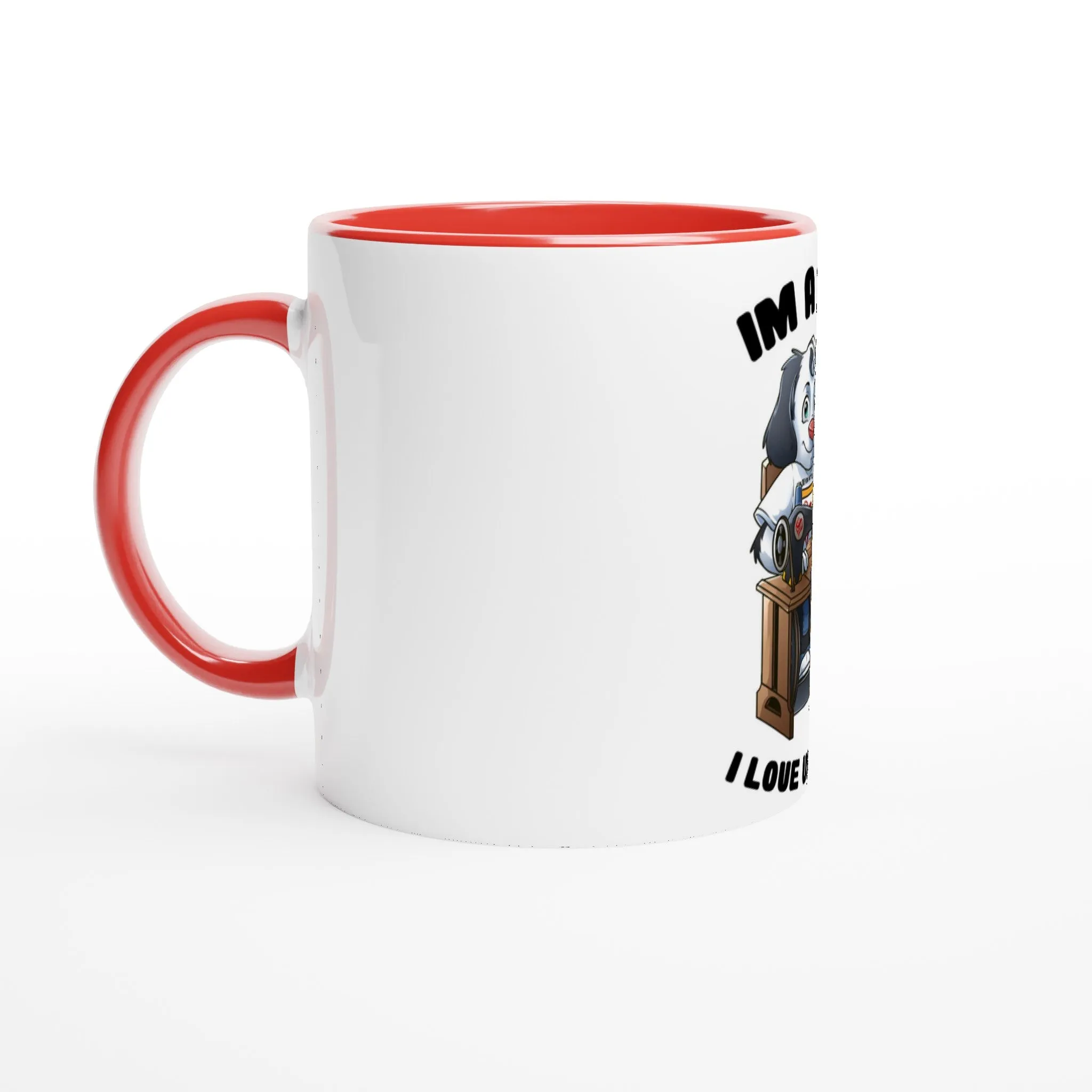 White 11oz Ceramic Mug with Color Inside