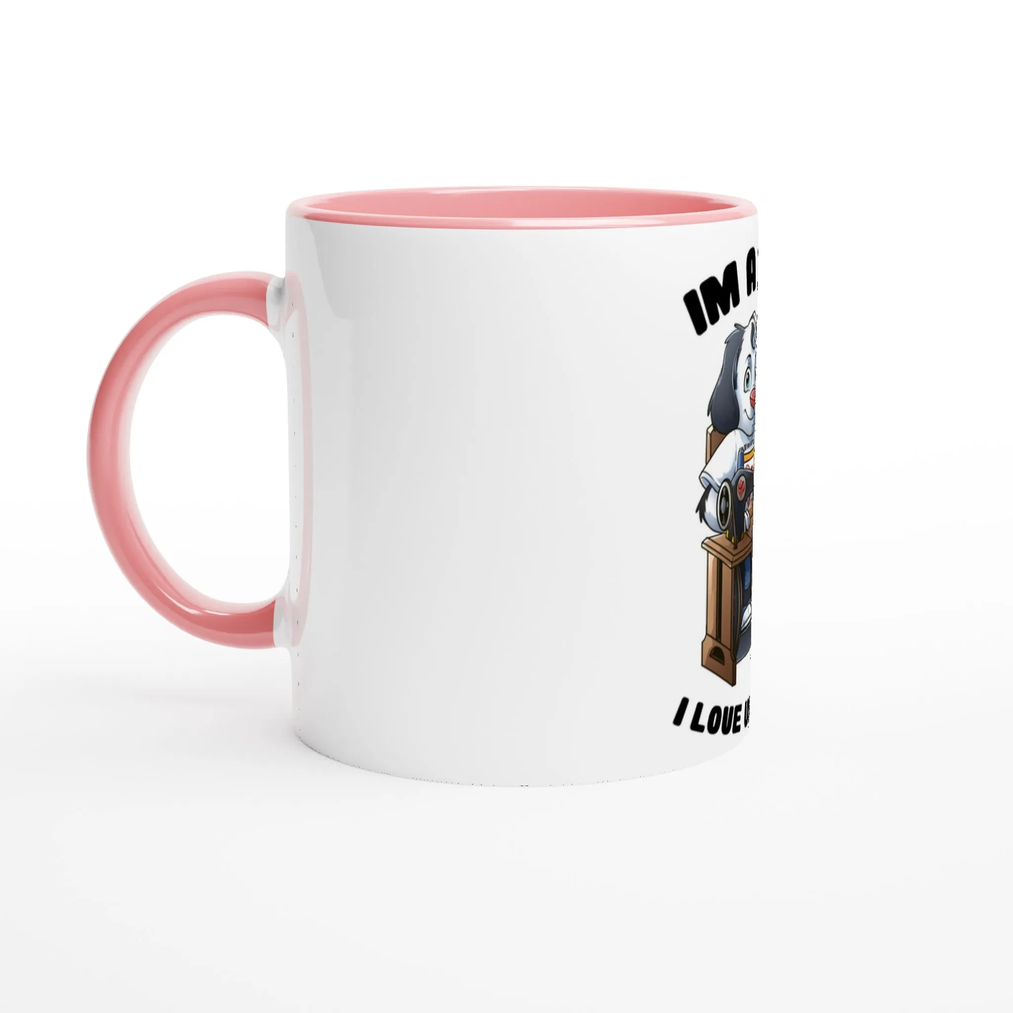 White 11oz Ceramic Mug with Color Inside