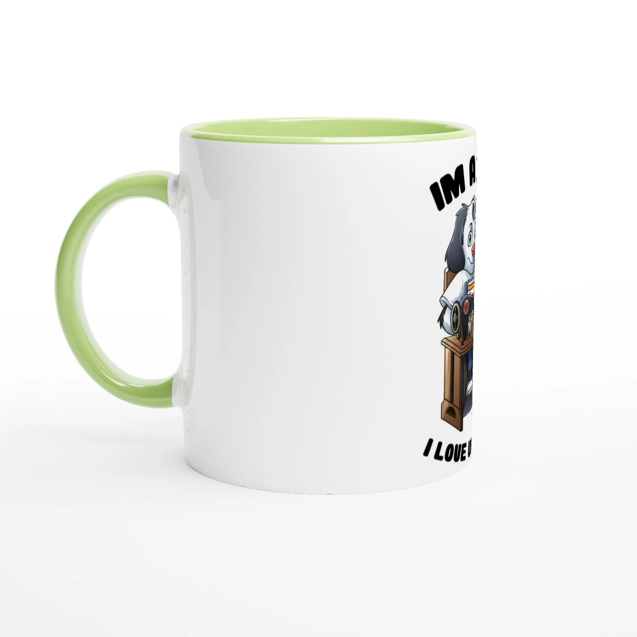 White 11oz Ceramic Mug with Color Inside