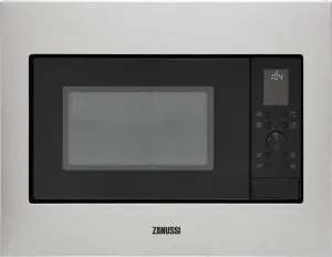 Zanussi ZMSN4CX Built In Microwave & Grill - Stainless Steel / Black
