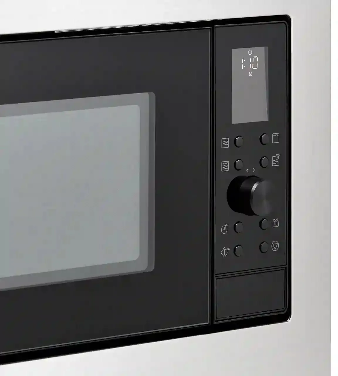 Zanussi ZMSN4CX Built In Microwave & Grill - Stainless Steel / Black