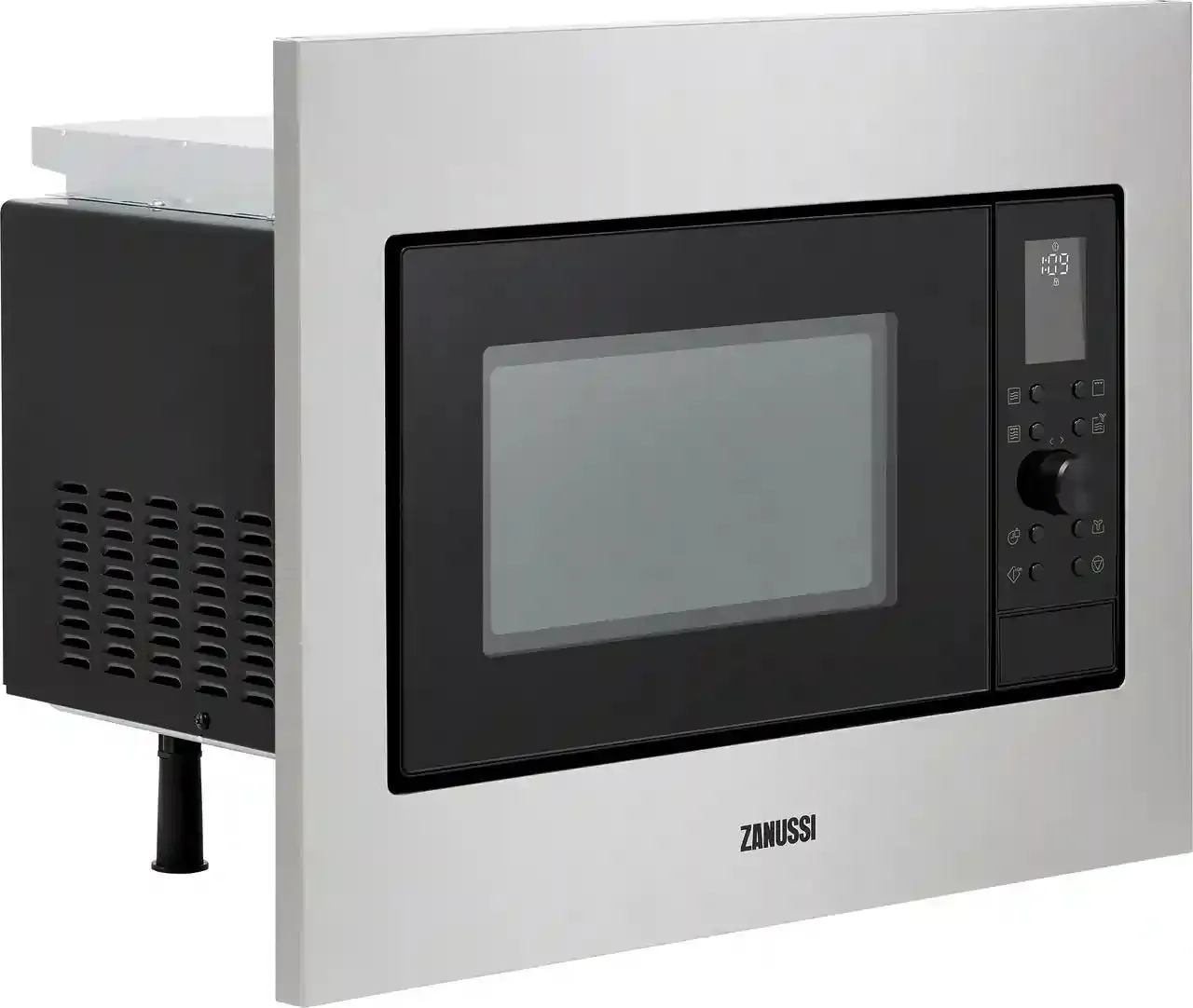 Zanussi ZMSN4CX Built In Microwave & Grill - Stainless Steel / Black